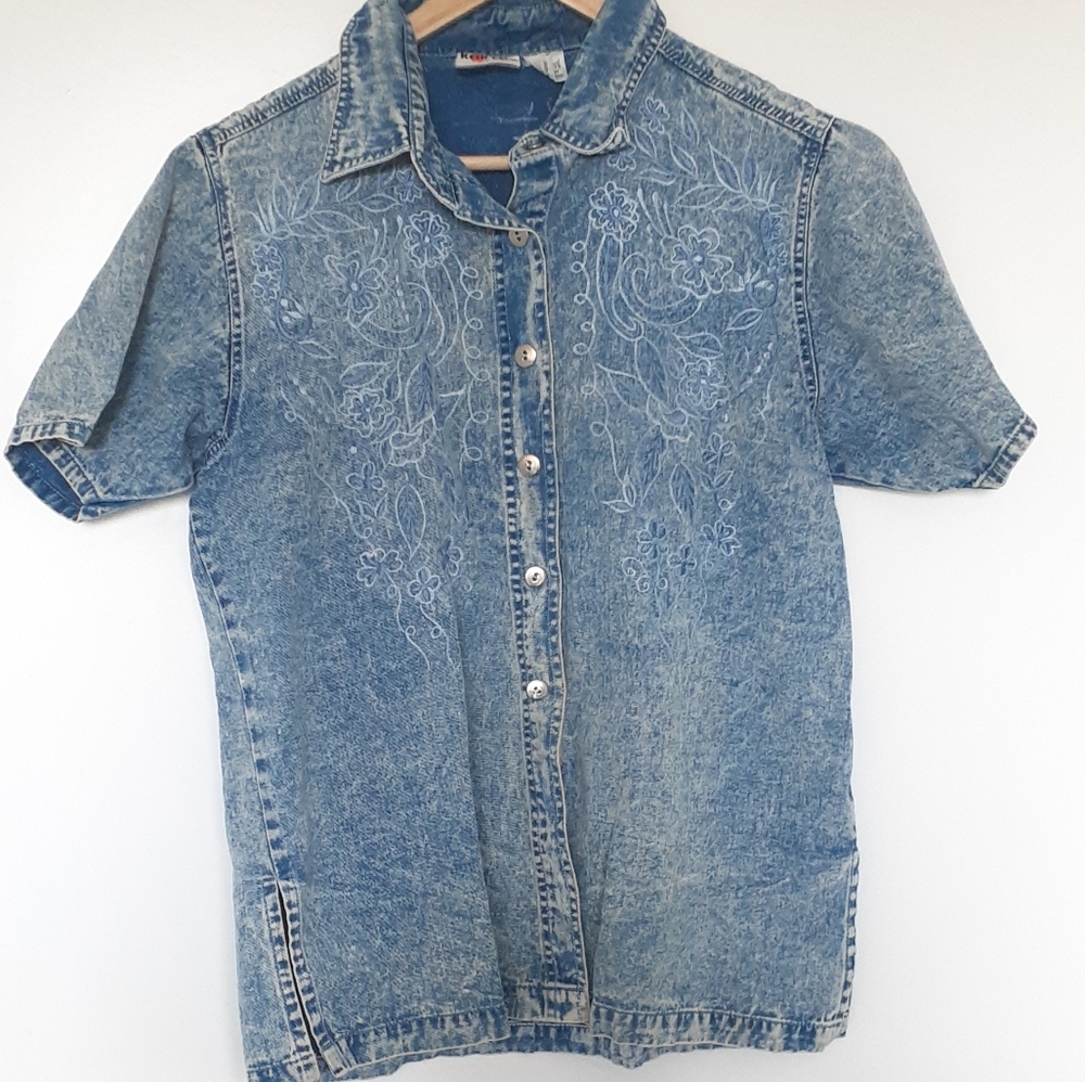 Kaktus Vintage Acid Wash Button Up